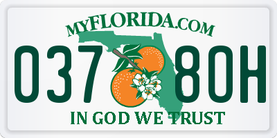 FL license plate 0378OH
