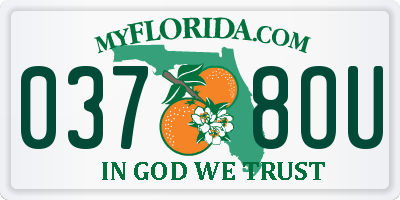 FL license plate 0378OU