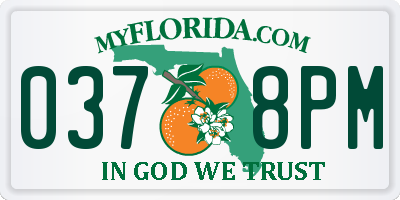 FL license plate 0378PM
