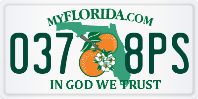 FL license plate 0378PS