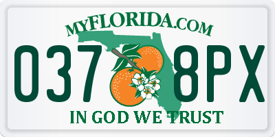 FL license plate 0378PX