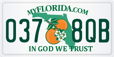 FL license plate 0378QB