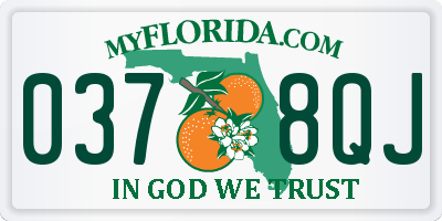 FL license plate 0378QJ