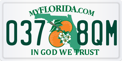 FL license plate 0378QM