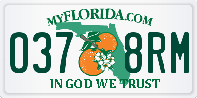 FL license plate 0378RM