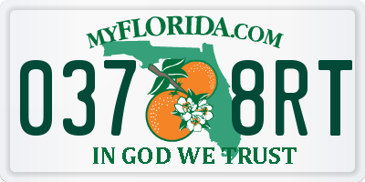FL license plate 0378RT