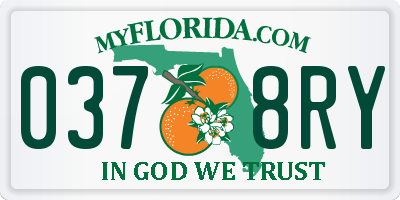 FL license plate 0378RY