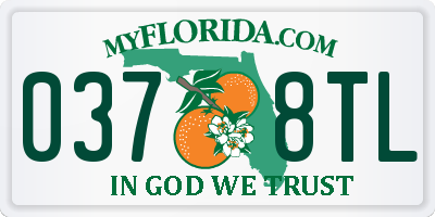 FL license plate 0378TL