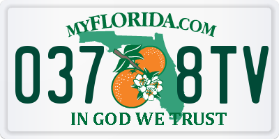 FL license plate 0378TV