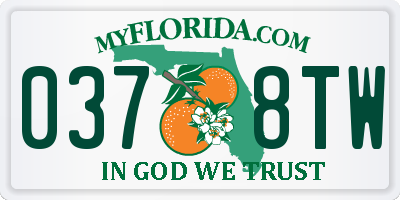 FL license plate 0378TW