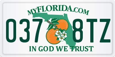 FL license plate 0378TZ
