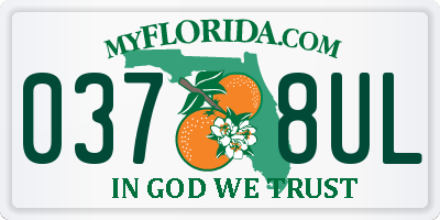 FL license plate 0378UL