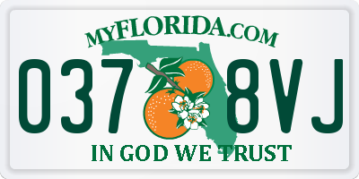 FL license plate 0378VJ