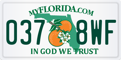 FL license plate 0378WF
