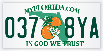 FL license plate 0378YA