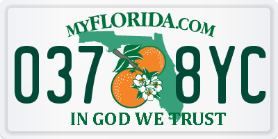 FL license plate 0378YC