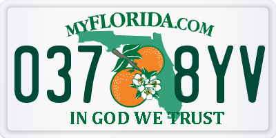 FL license plate 0378YV