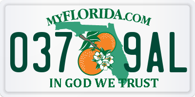FL license plate 0379AL