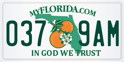 FL license plate 0379AM