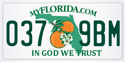 FL license plate 0379BM