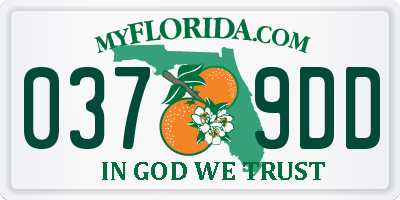 FL license plate 0379DD