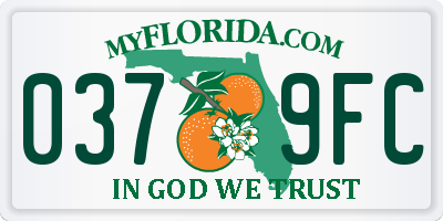 FL license plate 0379FC