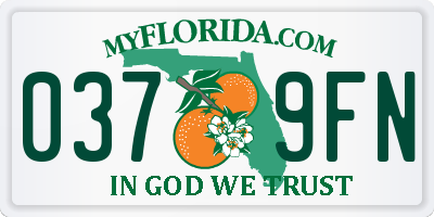 FL license plate 0379FN