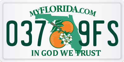 FL license plate 0379FS