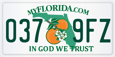 FL license plate 0379FZ
