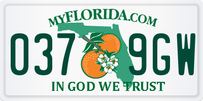 FL license plate 0379GW