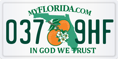 FL license plate 0379HF