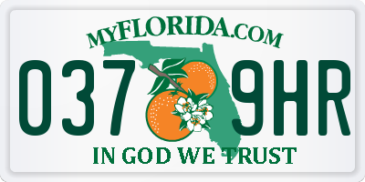 FL license plate 0379HR