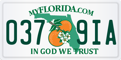 FL license plate 0379IA