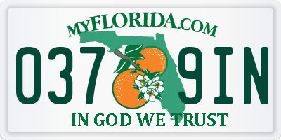 FL license plate 0379IN