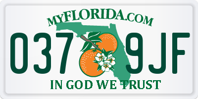 FL license plate 0379JF