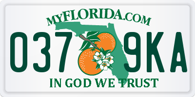 FL license plate 0379KA