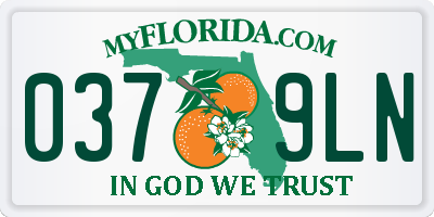 FL license plate 0379LN