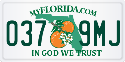 FL license plate 0379MJ