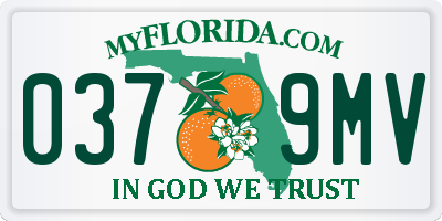 FL license plate 0379MV