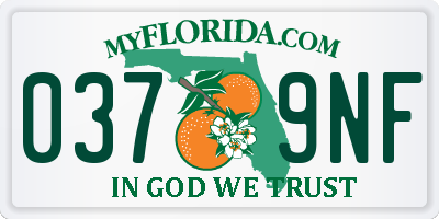 FL license plate 0379NF