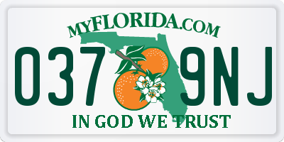 FL license plate 0379NJ