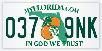 FL license plate 0379NK