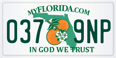 FL license plate 0379NP