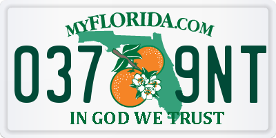 FL license plate 0379NT