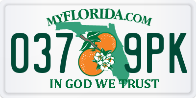 FL license plate 0379PK
