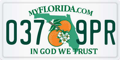 FL license plate 0379PR