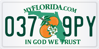 FL license plate 0379PY