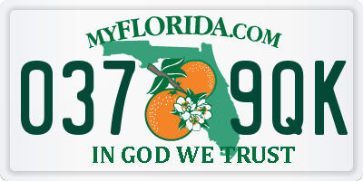 FL license plate 0379QK