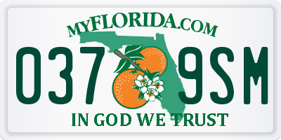 FL license plate 0379SM