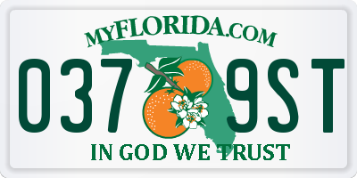 FL license plate 0379ST